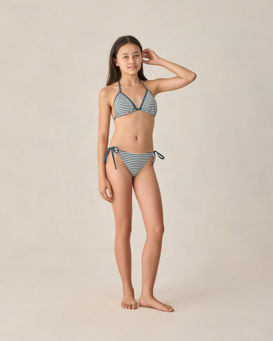 TEEN TRIANGLE BIKINI SET || NAVY STRIPE