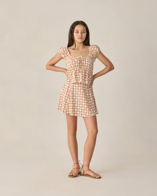 TEEN RACHEL SKIRT || CHERRY CHECK