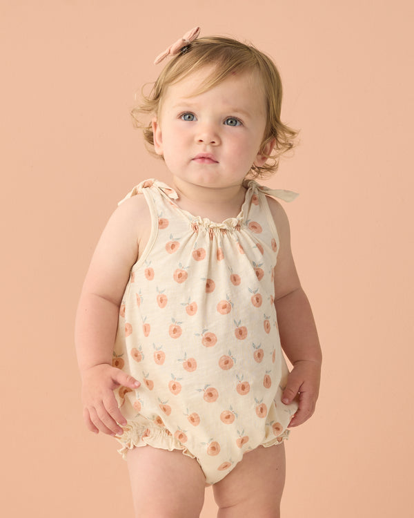 SHOULDER TIE BUBBLE || PEACHES