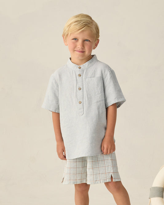 PERRY SHORT || LIGHT BLUE PLAID