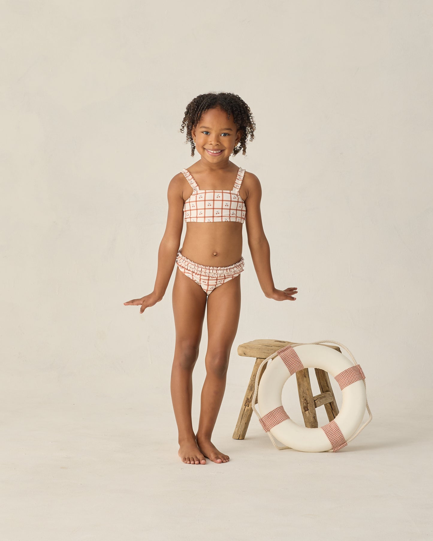 ROUCHED BIKINI || CHERRY CHECK