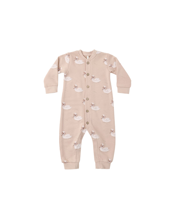 BUTTON DOWN JUMPSUIT || SWANS