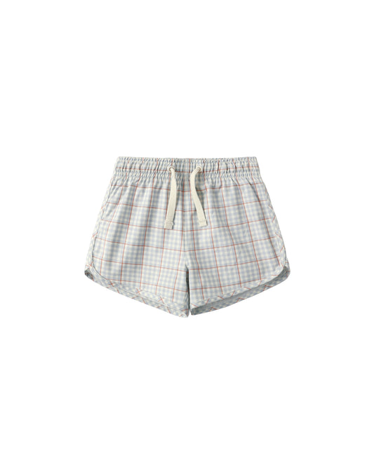 SWIM TRUNK || LIGHT BLUE PLAID