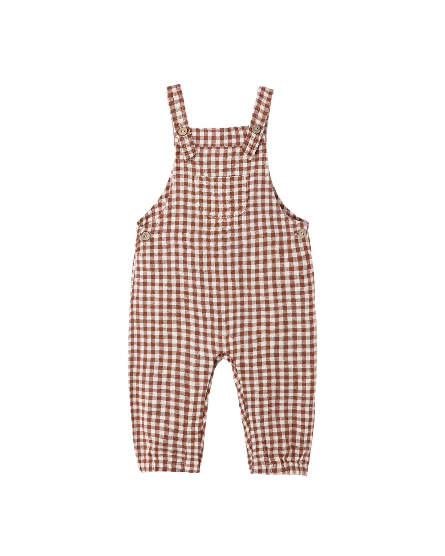 BABY OVERALLS || BRICK CHECK