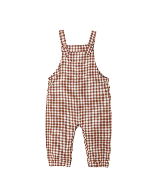 BABY OVERALLS || BRICK CHECK