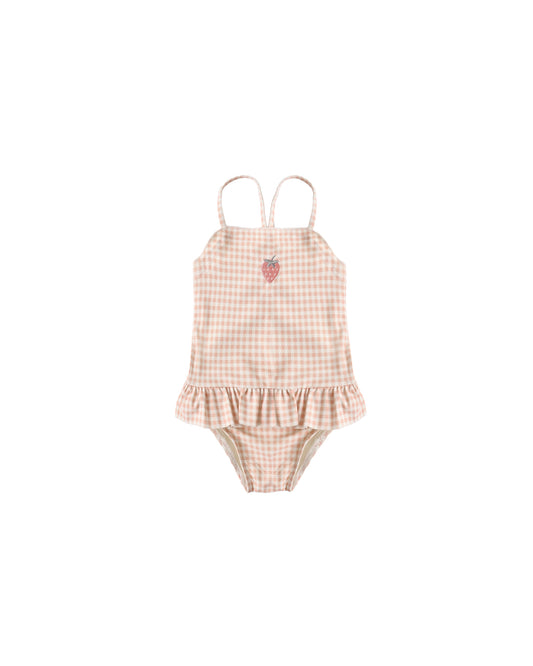 TORI SKIRTED ONE-PIECE || PETAL GINGHAM