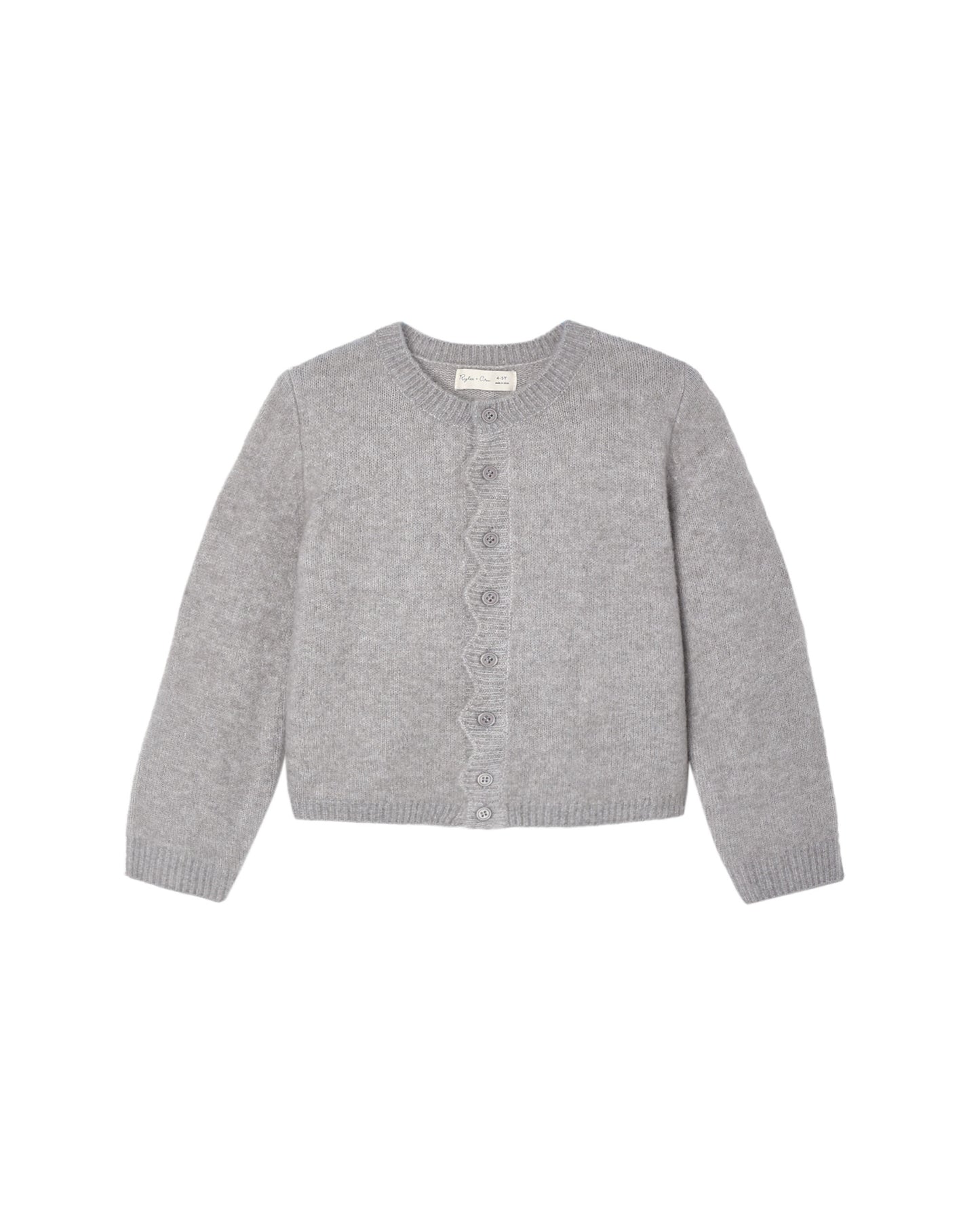 SCALLOP CARDIGAN || DUSTY BLUE