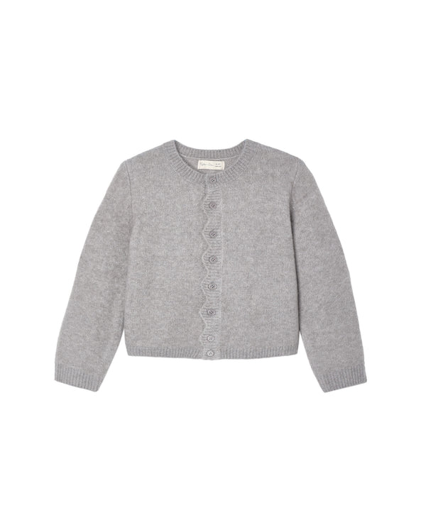 SCALLOP CARDIGAN || DUSTY BLUE