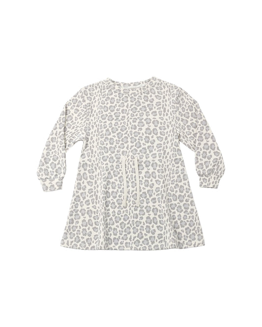 TATE DRESS || BLUE LEOPARD