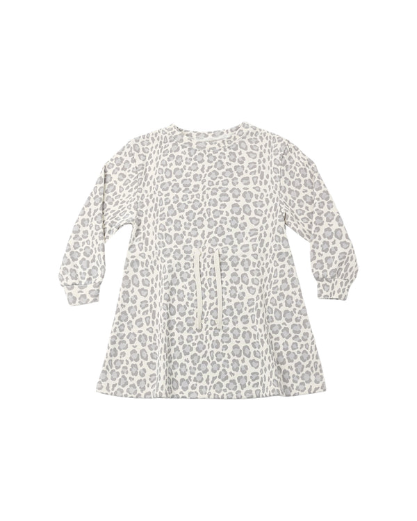 TATE DRESS || BLUE LEOPARD