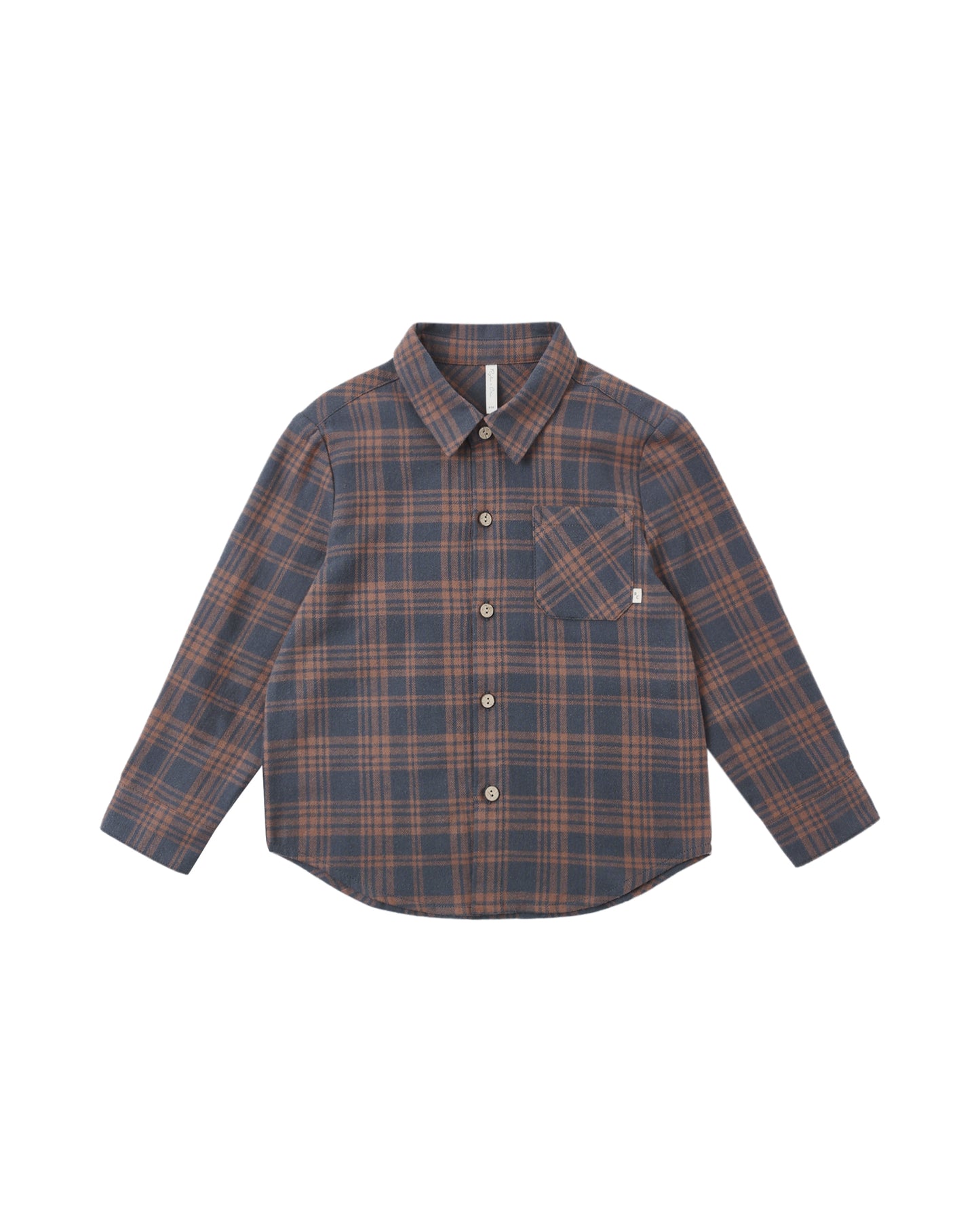 COLLARED LONG SLEEVE SHIRT || MIDNIGHT PLAID