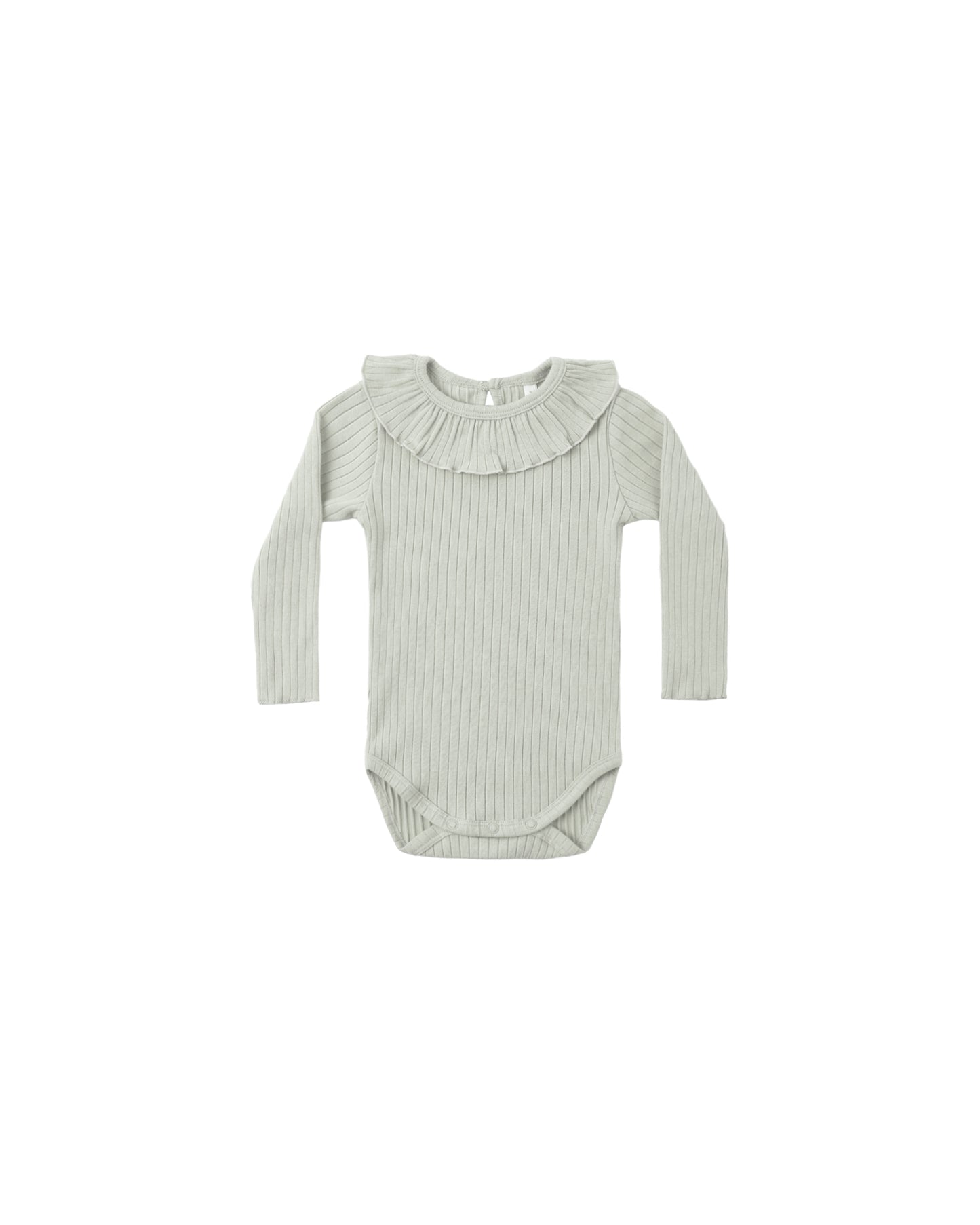 RUFFLE COLLAR BODYSUIT || SAGE