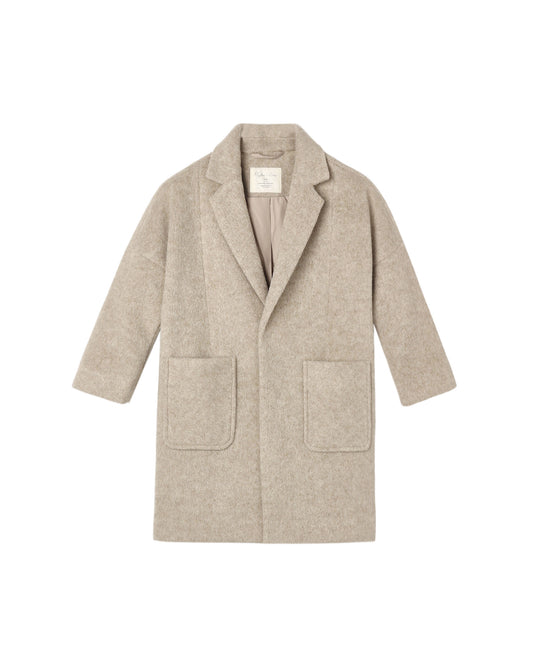 LONGLINE COAT || STONE