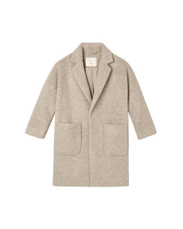 LONGLINE COAT || STONE