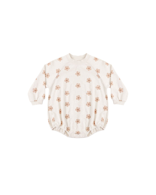 CREWNECK ROMPER || PINK DAISES