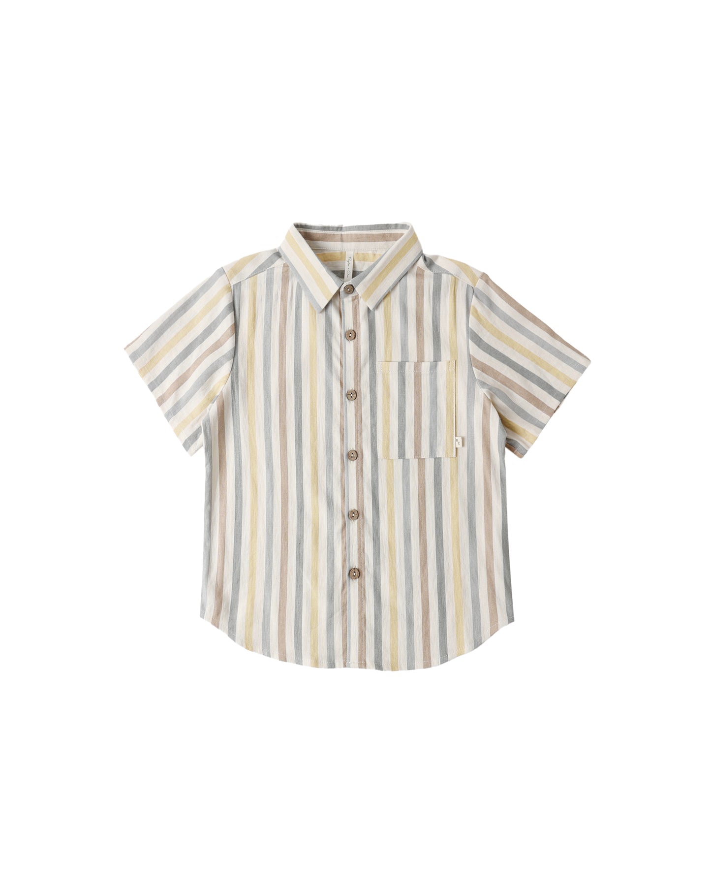 COLLARED SHORT SLEEVE SHIRT || VALENCIA STRIPE