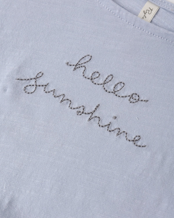 CROPPED CINCH TEE || HELLO SUNSHINE