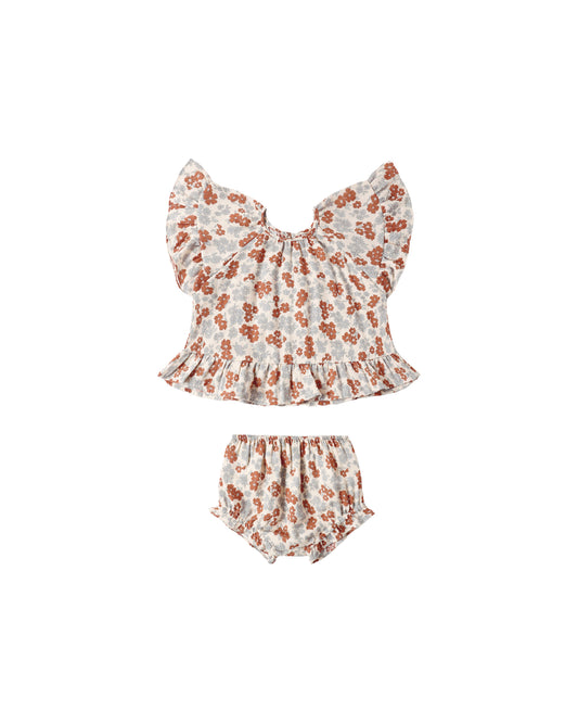 BUTTERFLY TOP & BLOOMER SET || AMERICANA FLORAL