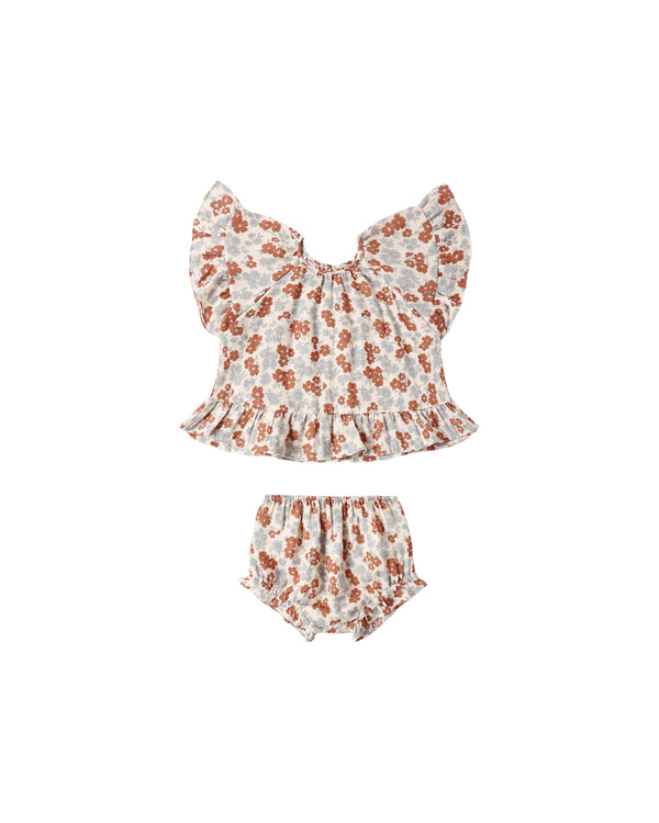 BUTTERFLY TOP & BLOOMER SET || AMERICANA FLORAL