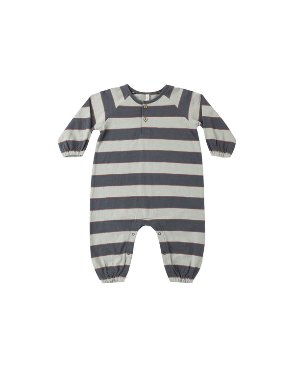 HENLEY JUMPSUIT || SAGE STRIPE