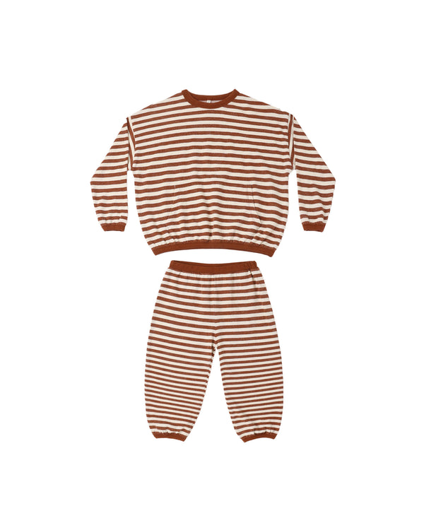 RELAXED SET || BRICK STRIPE