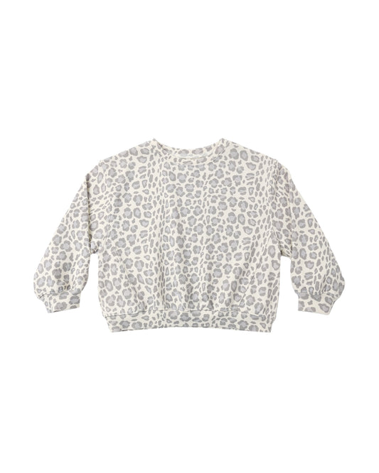 OVERSIZED SWEATSHIRT || BLUE LEOPARD