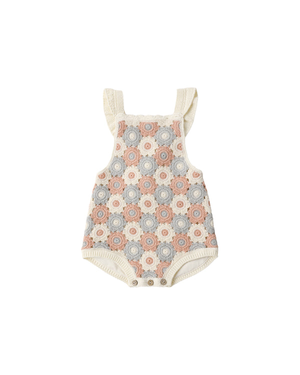 CROCHET ROMPER || BLUE, PINK, IVORY