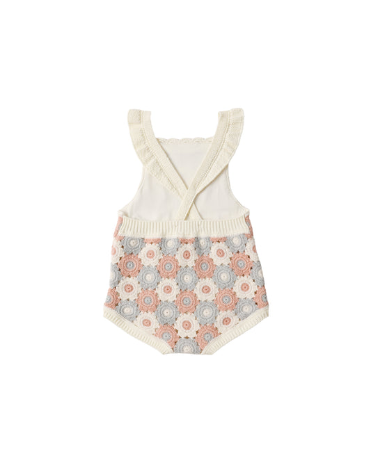 CROCHET ROMPER || BLUE, PINK, IVORY