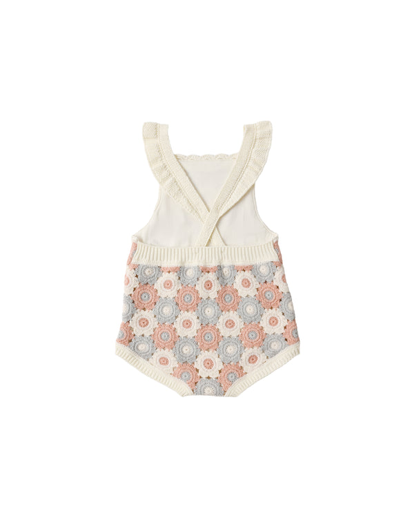 CROCHET ROMPER || BLUE, PINK, IVORY