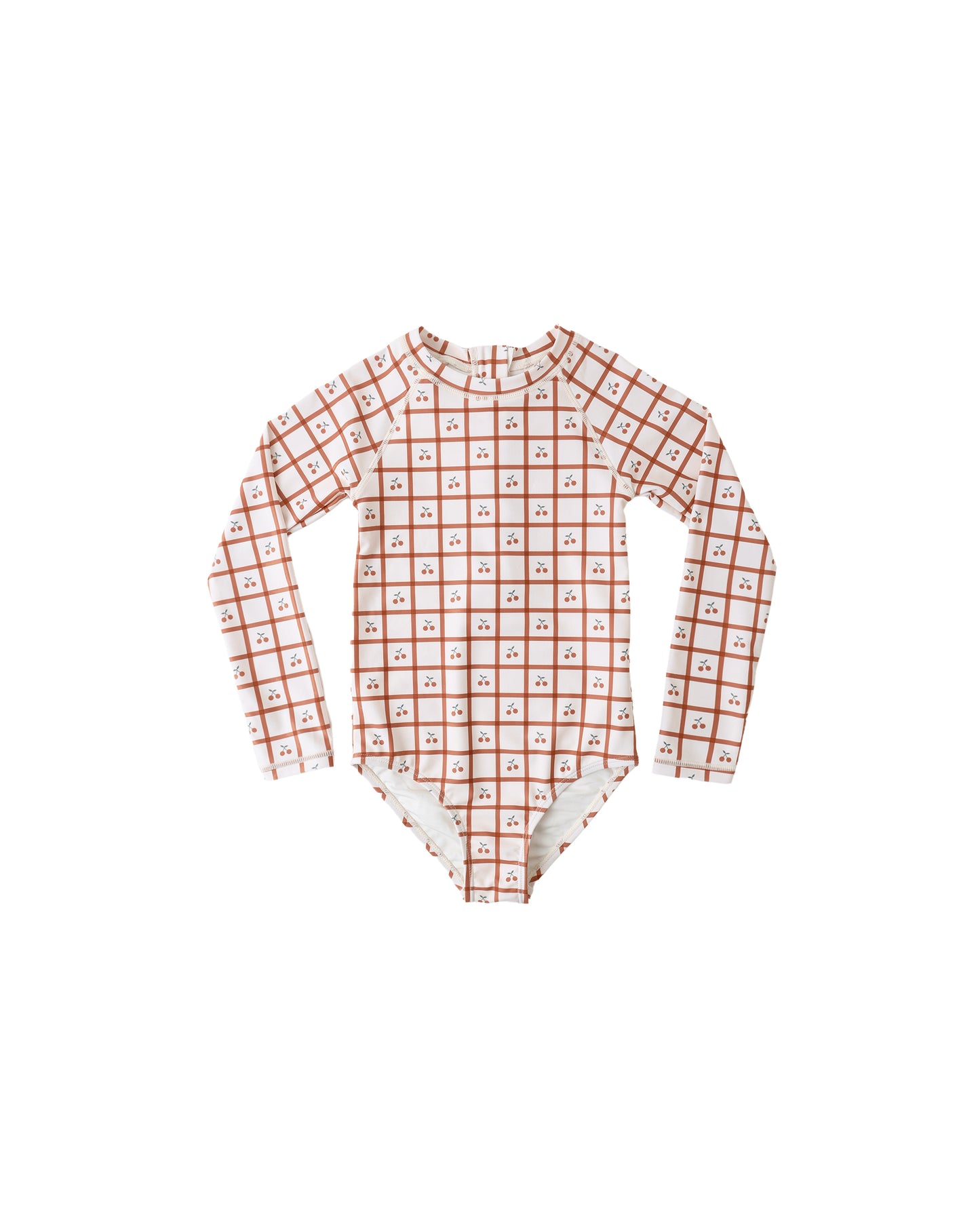 DELPHINE RASHGUARD ONE PIECE || CHERRY CHECK