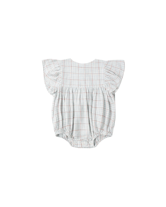 KALEA ROMPER || LIGHT BLUE PLAID