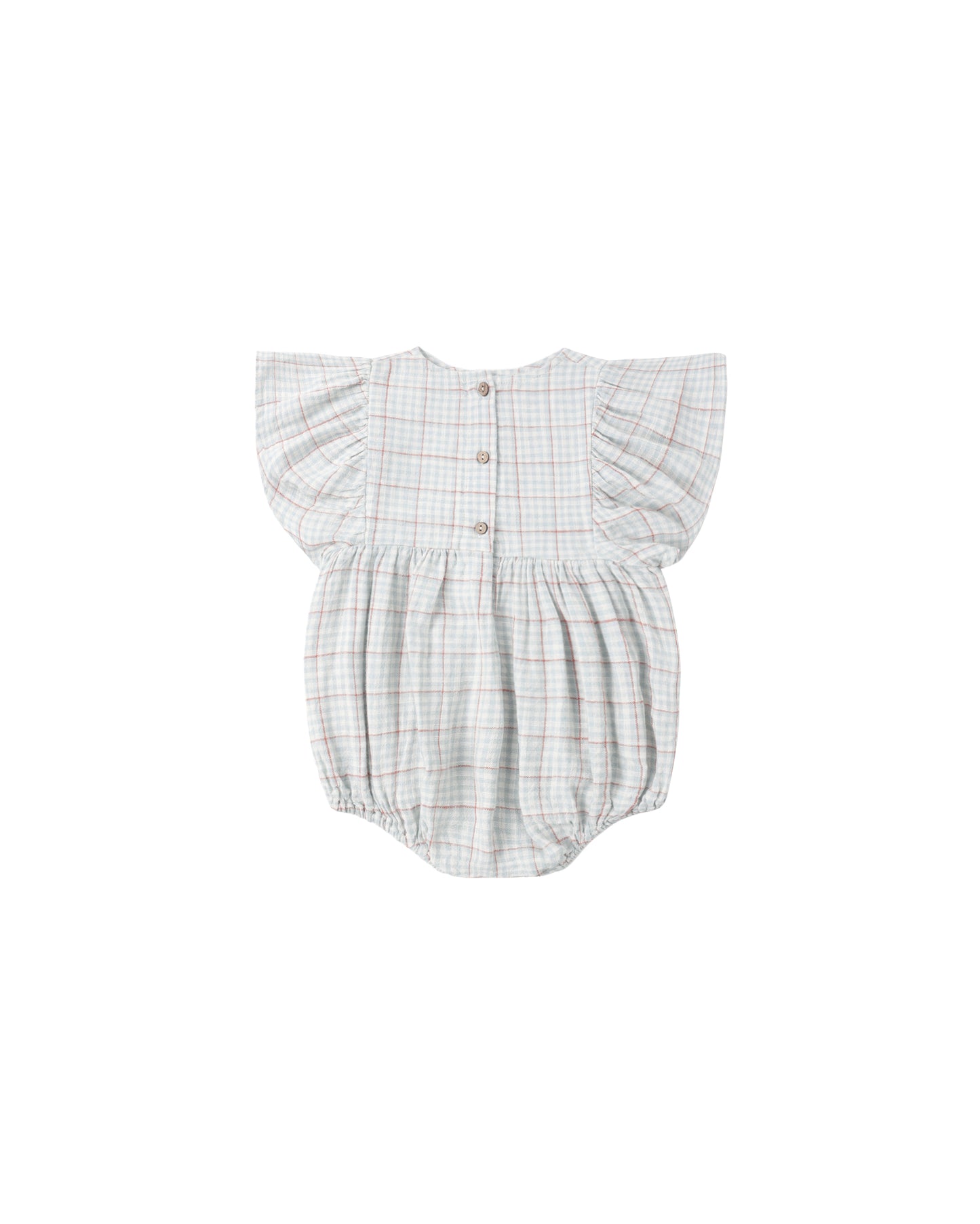 KALEA ROMPER || LIGHT BLUE PLAID