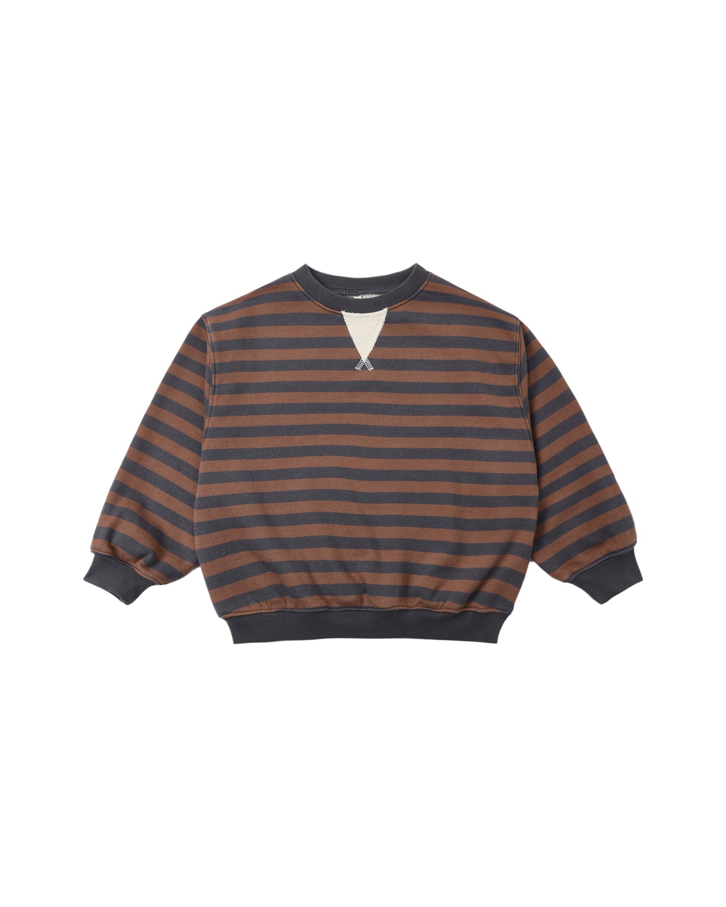 OVERSIZED CREW || MULBERRY STRIPE