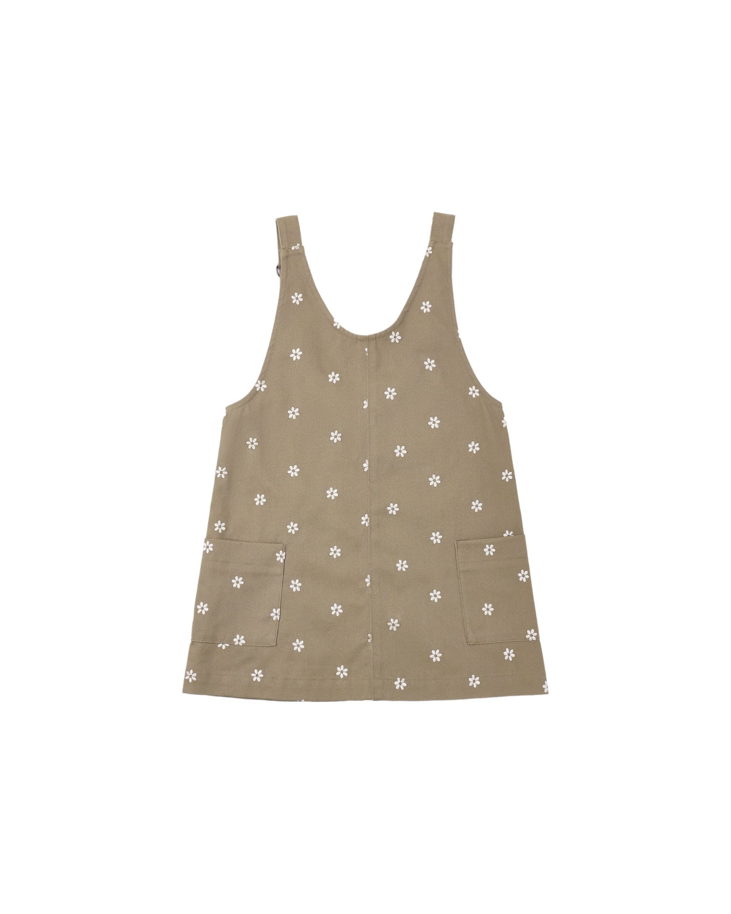 V-NECK OVERALL DRESS || EMBROIDERED DAISES