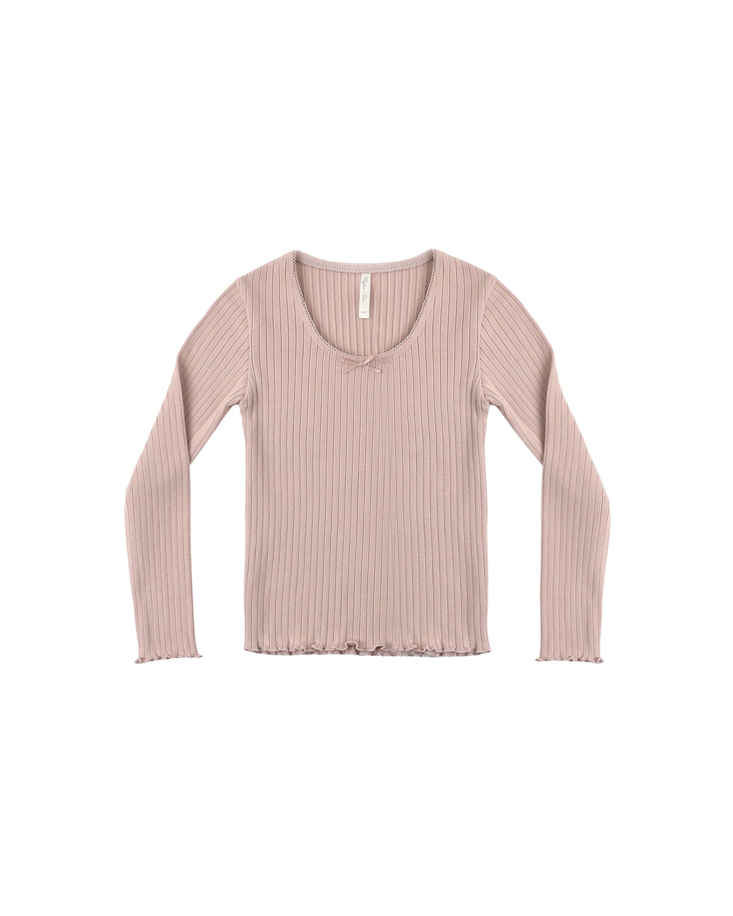 RIBBED LONG SLEEVE || ROSEWOOD