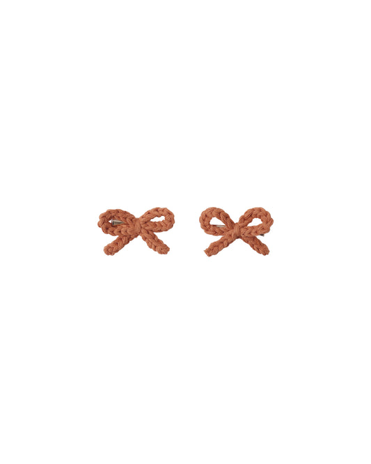 CROCHET BOW CLIPS || POPPY