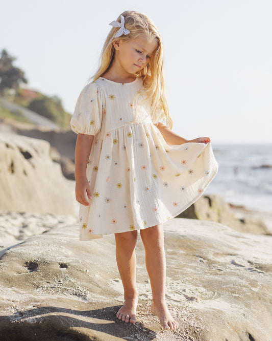 MARLEY DRESS || EMBROIDERED DAISIES