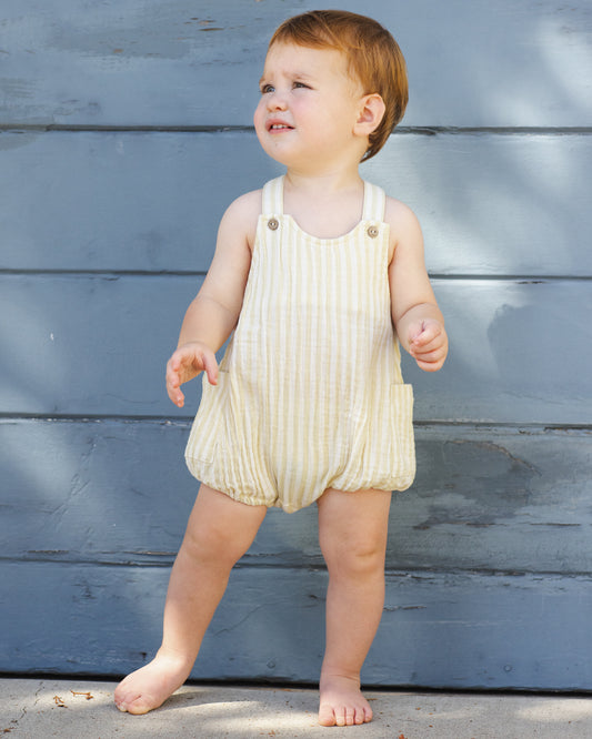 LOU ROMPER || CITRON STRIPE