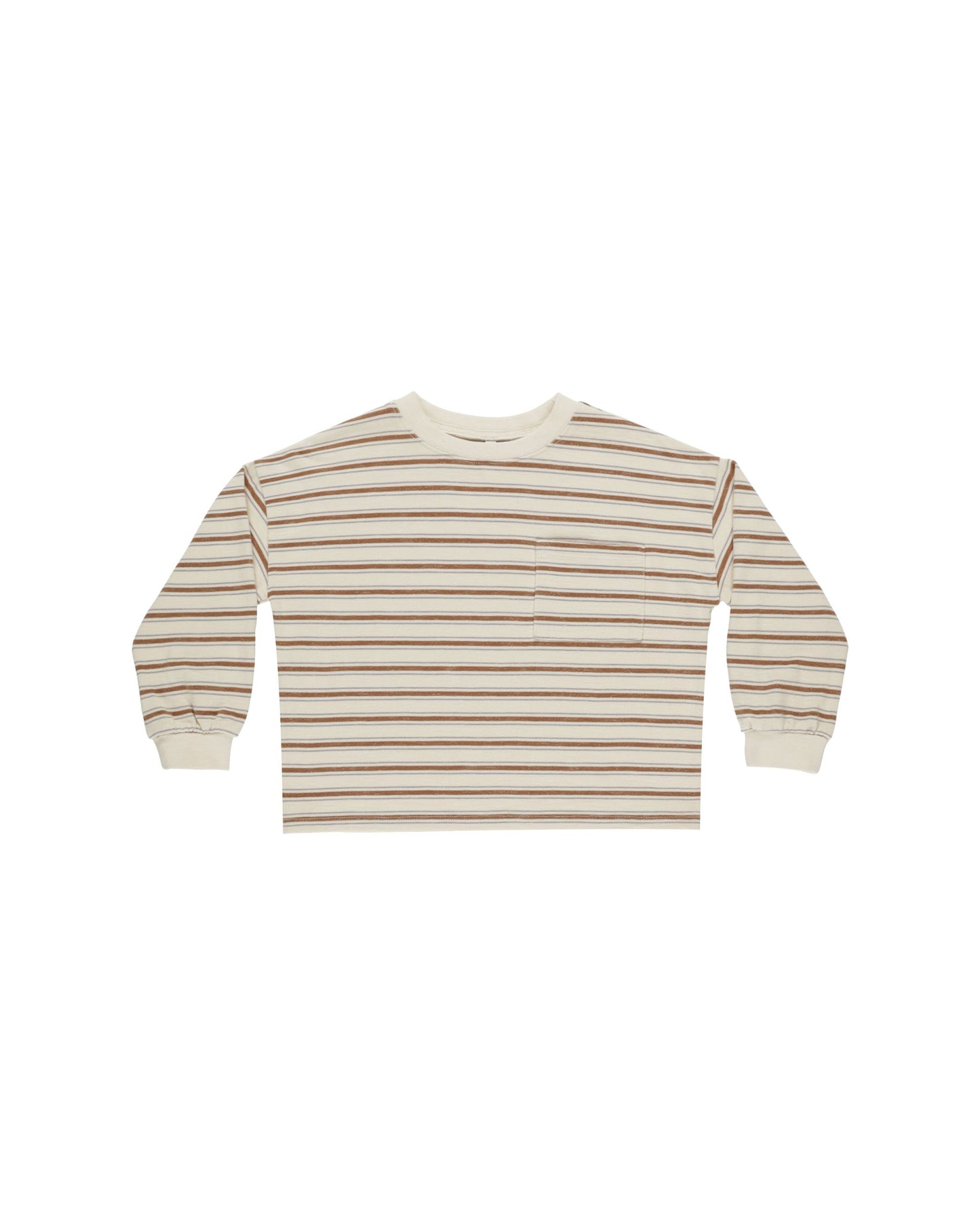 RELAXED LONG SLEEVE TEE | SADDLE STRIPE