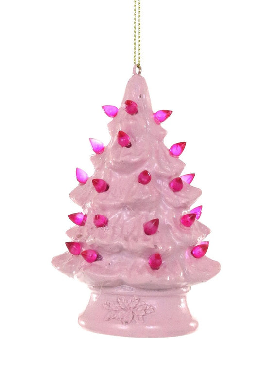 Vintage Ceramic Tree Ornament | Pink