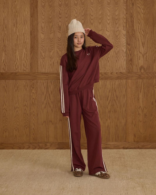 TRACK PANT || BURGUNDY TEEN