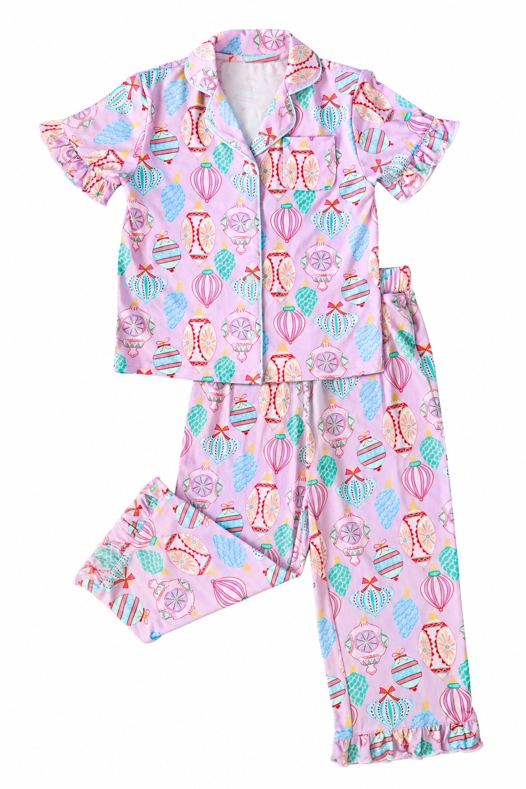 Ruffle Pant Set | Vintage Ornaments