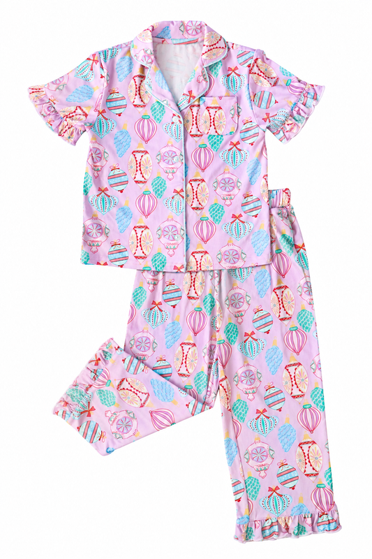 Ruffle Pant Set | Vintage Ornaments