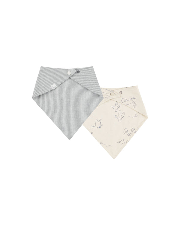 SCARF BIB SET | WILD WEST + MICRO STRIPE