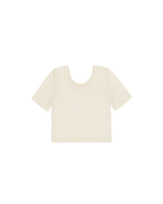 SCALLOP TEE | NATURAL