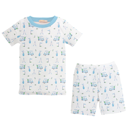 Shorts Kid Set | Light Blue Golf