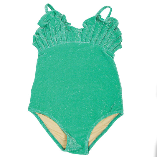 Mermaid Shimmer Girls One Piece Swimsuit | Green