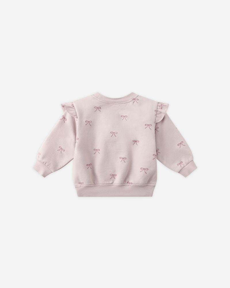 RUFFLE FLEECE SWEATSHIRT || BOWS