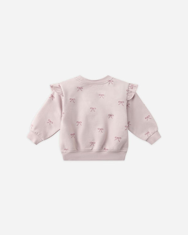 RUFFLE FLEECE SWEATSHIRT || BOWS