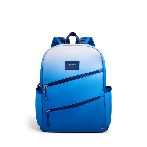 Kane Double Pocket Backpack | Blue Gradient Diagonal